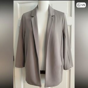 EILEEN FISHER Black Label Classic Knit Gray Blazer - SIZE L